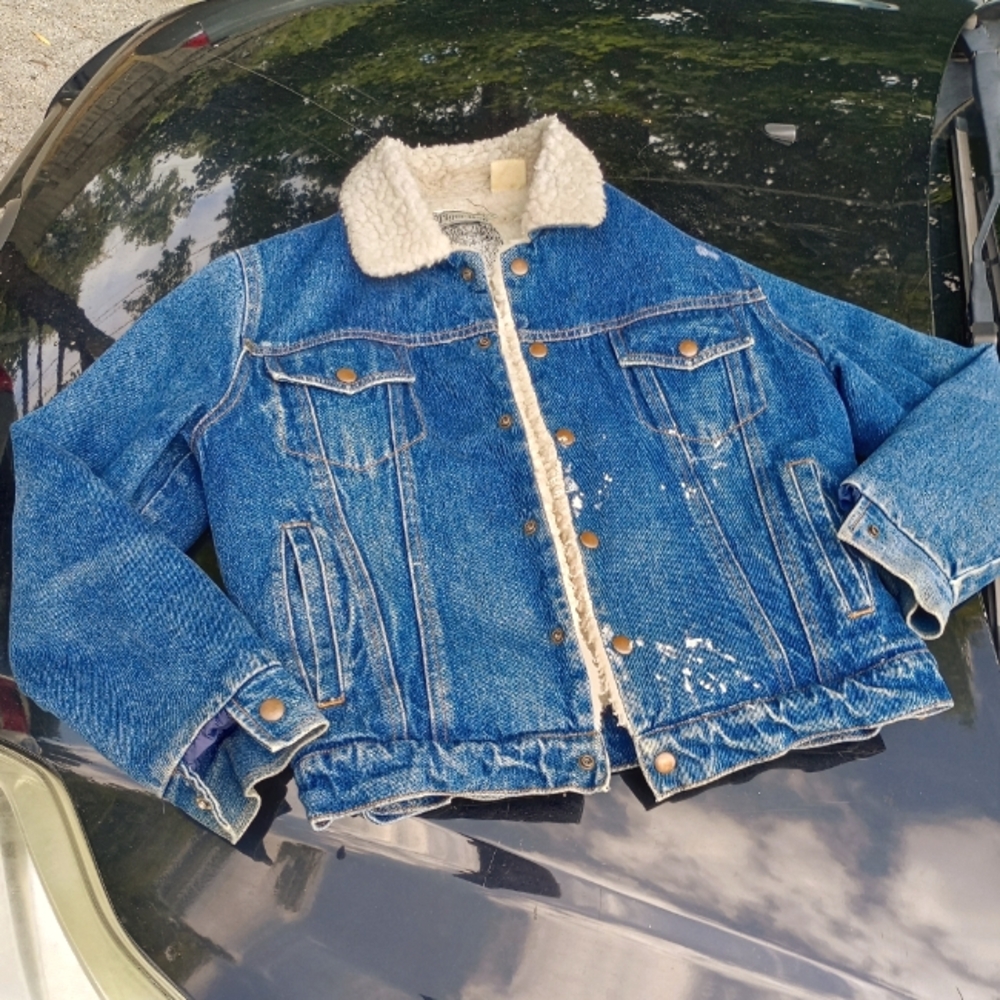 Vintage Kids Sherpa Lined Jean Jacket